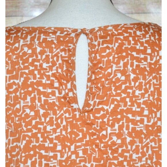 Ava & Viv Womens Burnt Orange Balloon Short Sleeve Pleated Blouse Plus Size 3X - Picture 7 of 10